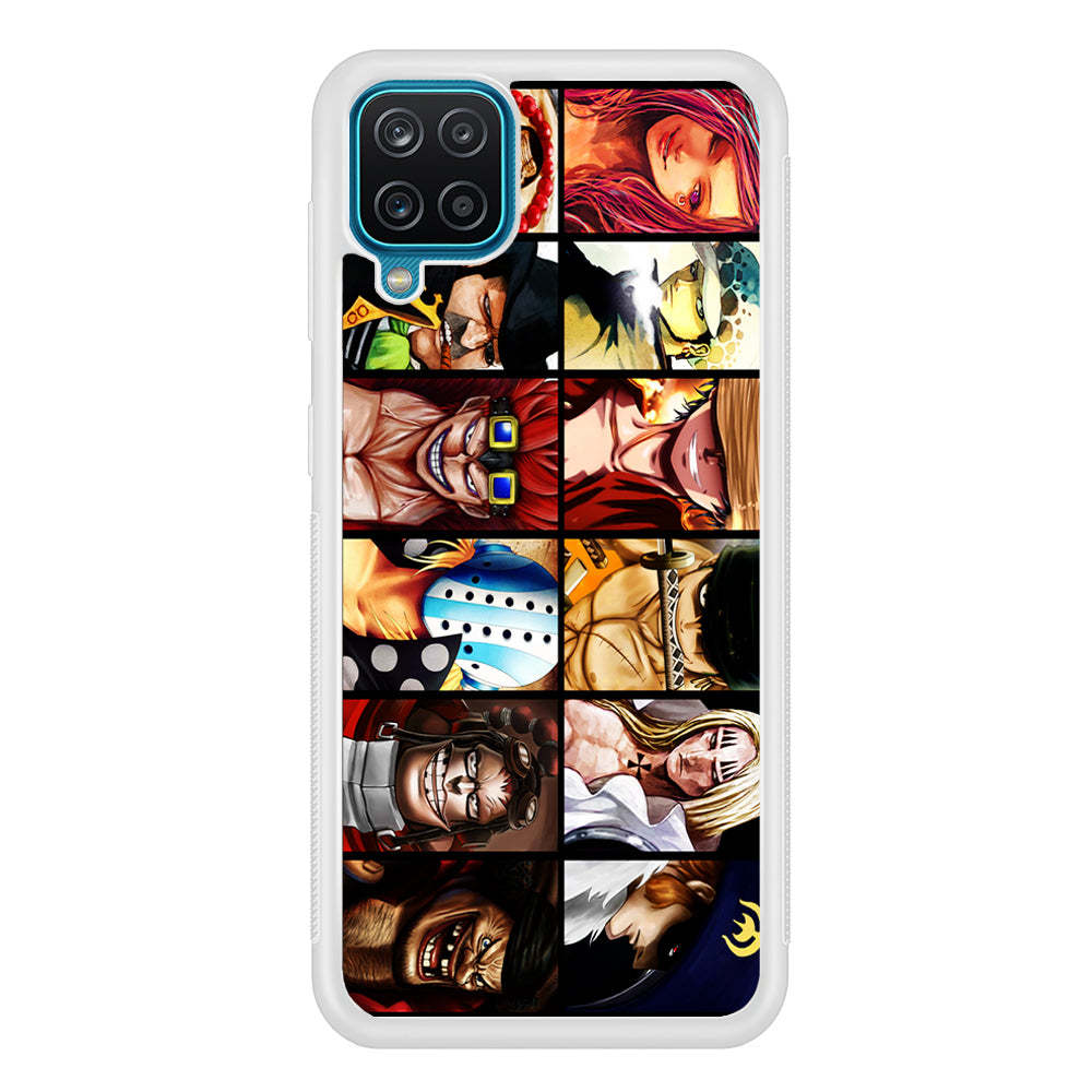 One Piece Supernova Samsung Galaxy A12 Case-Phone Case-Rubber White (2D Case)-Altracase
