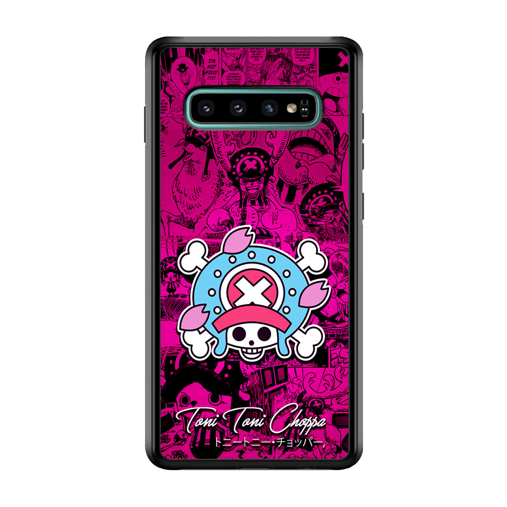 One Piece Tony Chopper Comic Samsung Galaxy S10 Case-Phone Case-Rubber Black (2D Case)-Altracase