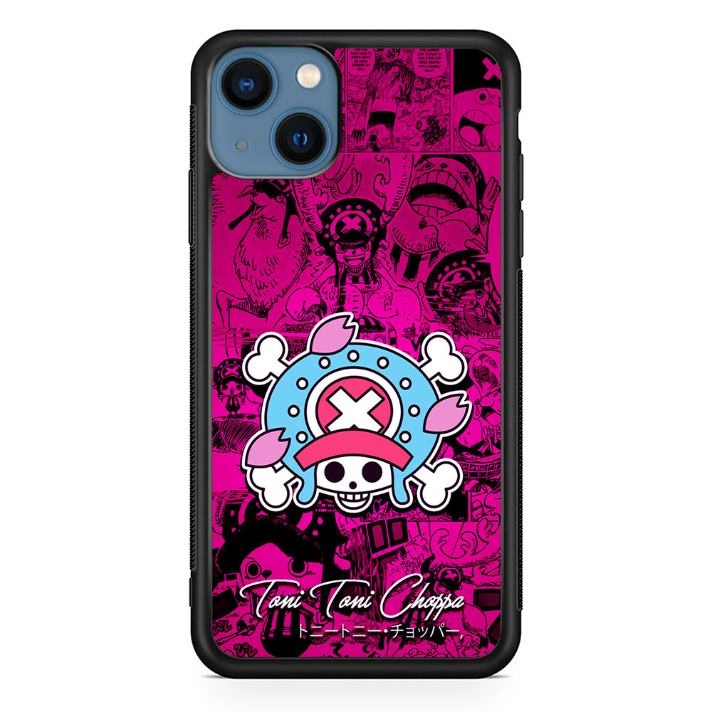 One Piece Tony Chopper Comic iPhone 13 Mini Case-Phone Case-Rubber Black (2D Case)-Altracase