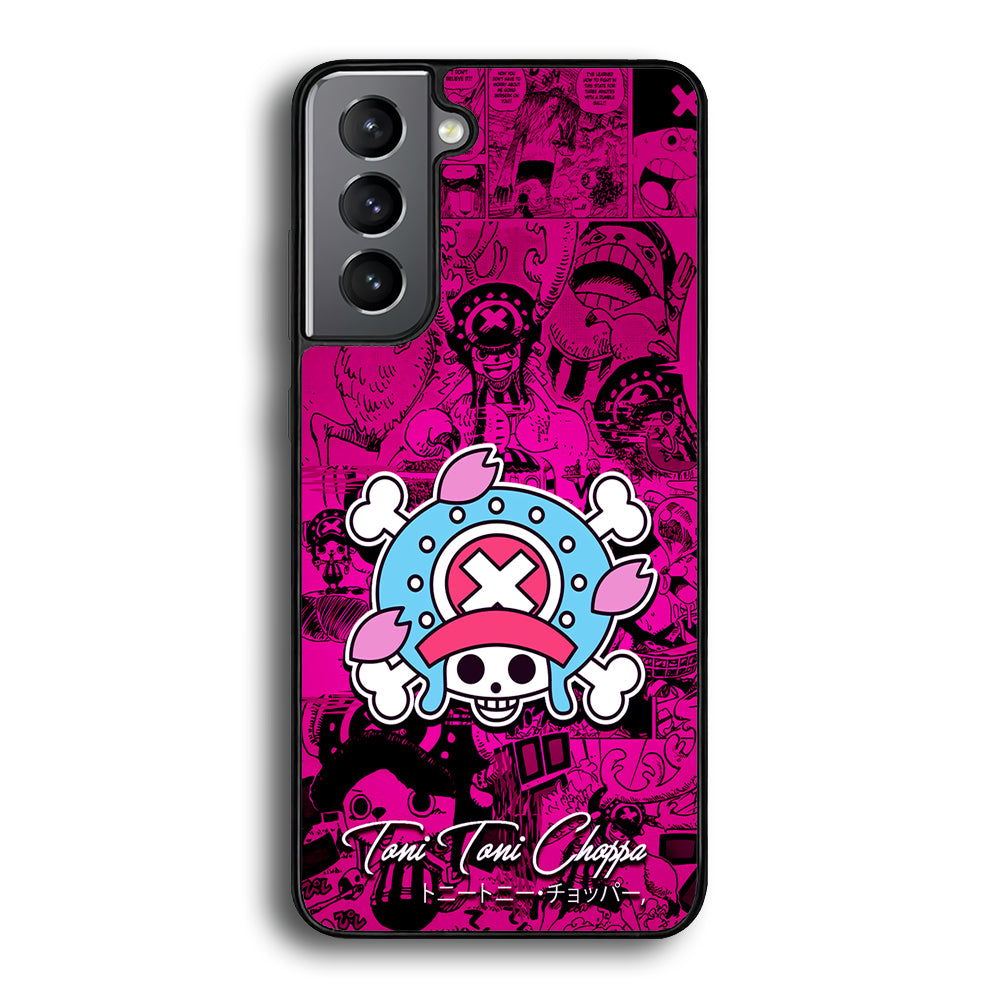 One Piece Tony Chopper Comic Samsung Galaxy S21 Case-Phone Case-Rubber Black (2D Case)-Altracase