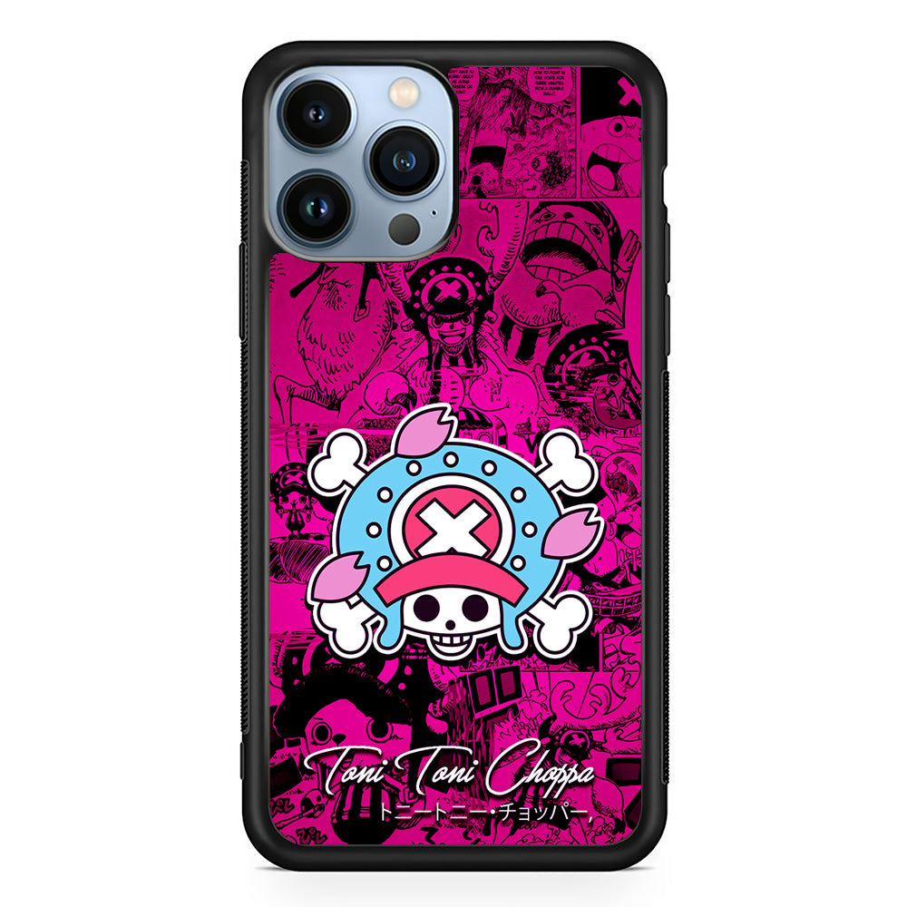 One Piece Tony Chopper Comic iPhone 15 Pro Max Case-Phone Case-Rubber Black (2D Case)-Altracase