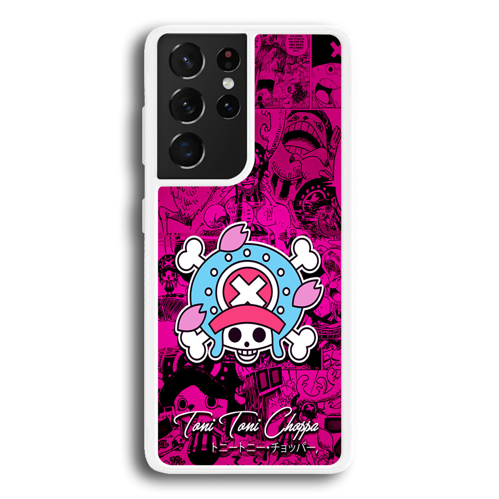 One Piece Tony Chopper Comic Samsung Galaxy S21 Ultra Case-Phone Case-Rubber White (2D Case)-Altracase