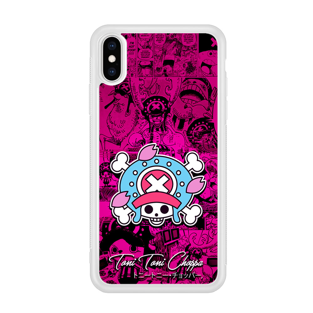 One Piece Tony Chopper Comic iPhone Xs Case-Phone Case-Rubber White (2D Case)-Altracase
