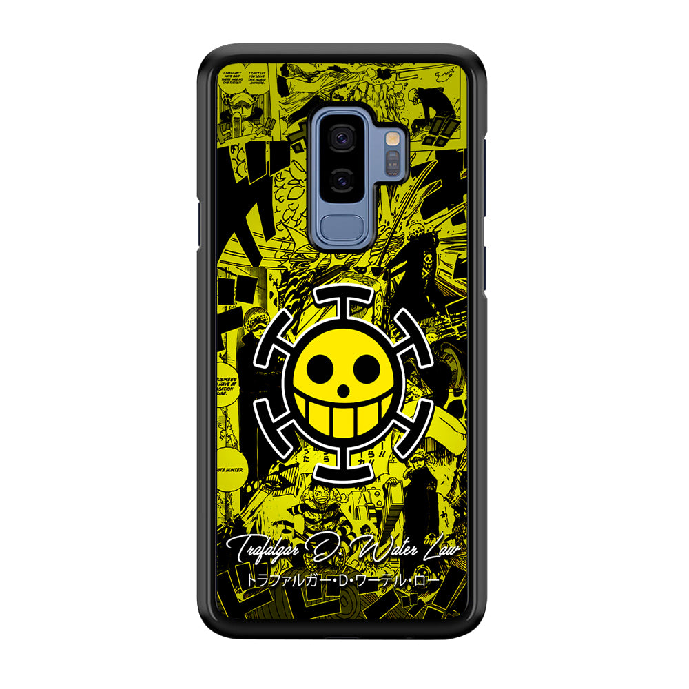 One Piece Trafalgar Law Comic Samsung Galaxy S9 Plus Case-Phone Case-Rubber Black (2D Case)-Altracase