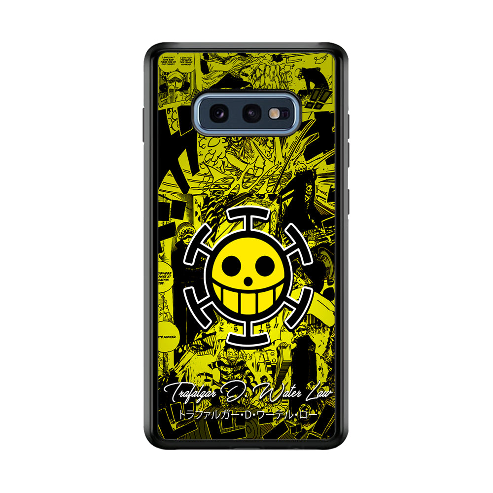 One Piece Trafalgar Law Comic Samsung Galaxy S10E Case-Phone Case-Rubber Black (2D Case)-Altracase