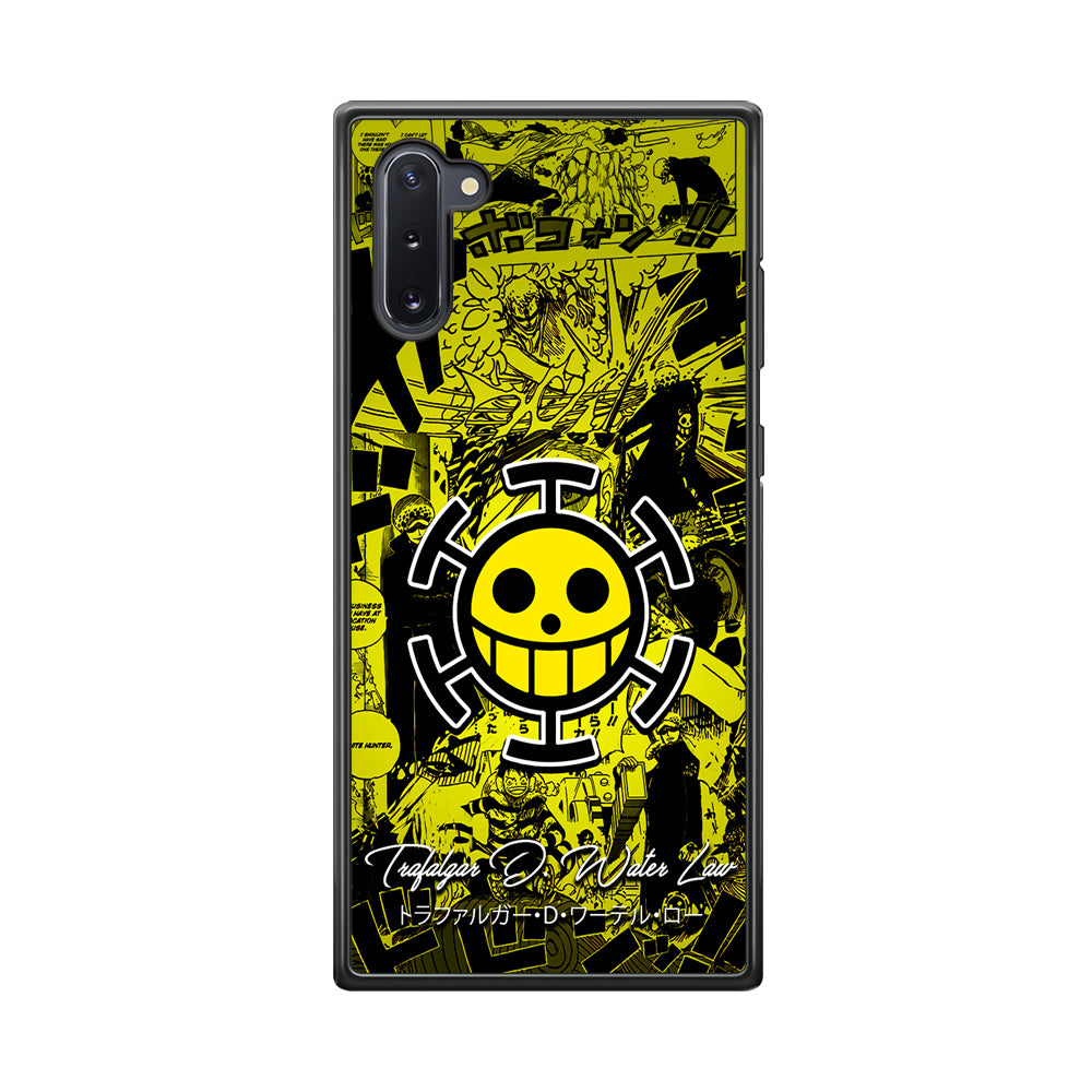 One Piece Trafalgar Law Comic Samsung Galaxy Note 10 Case-Phone Case-Rubber Black (2D Case)-Altracase
