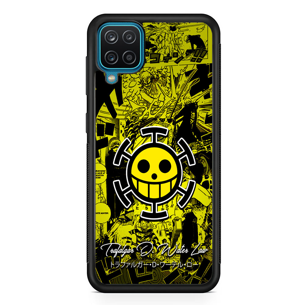 One Piece Trafalgar Law Comic Samsung Galaxy A12 Case-Phone Case-Rubber Black (2D Case)-Altracase