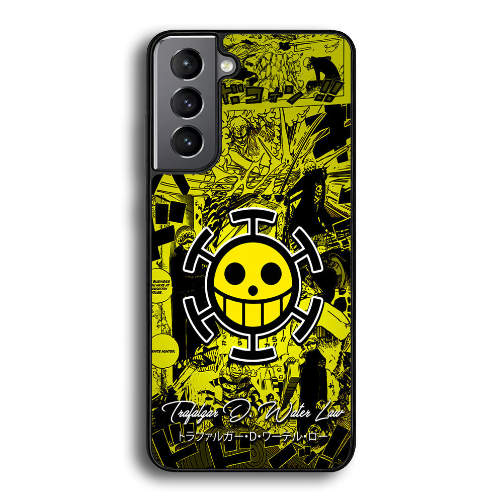 One Piece Trafalgar Law Comic Samsung Galaxy S23 Case-Phone Case-Rubber Black (2D Case)-Altracase