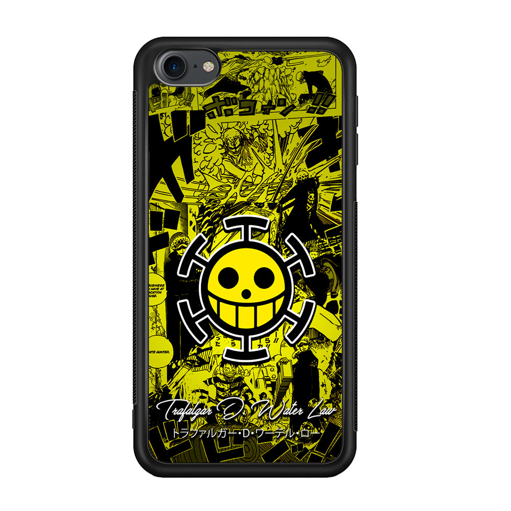 One Piece Trafalgar Law Comic iPod Touch 6 Case-Phone Case-Rubber White (2D Case)-Altracase