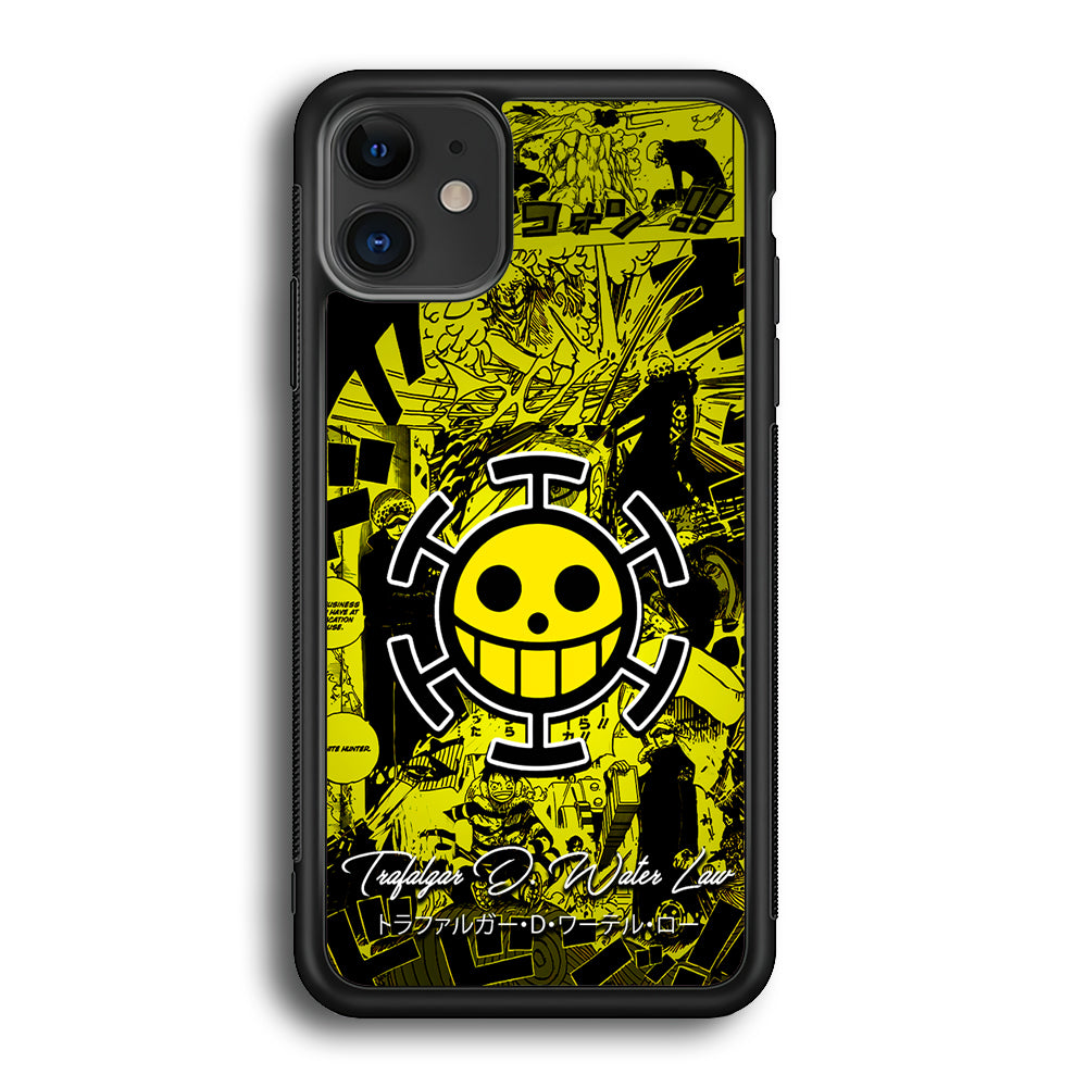 One Piece Trafalgar Law Comic iPhone 12 Mini Case-Phone Case-Rubber Black (2D Case)-Altracase