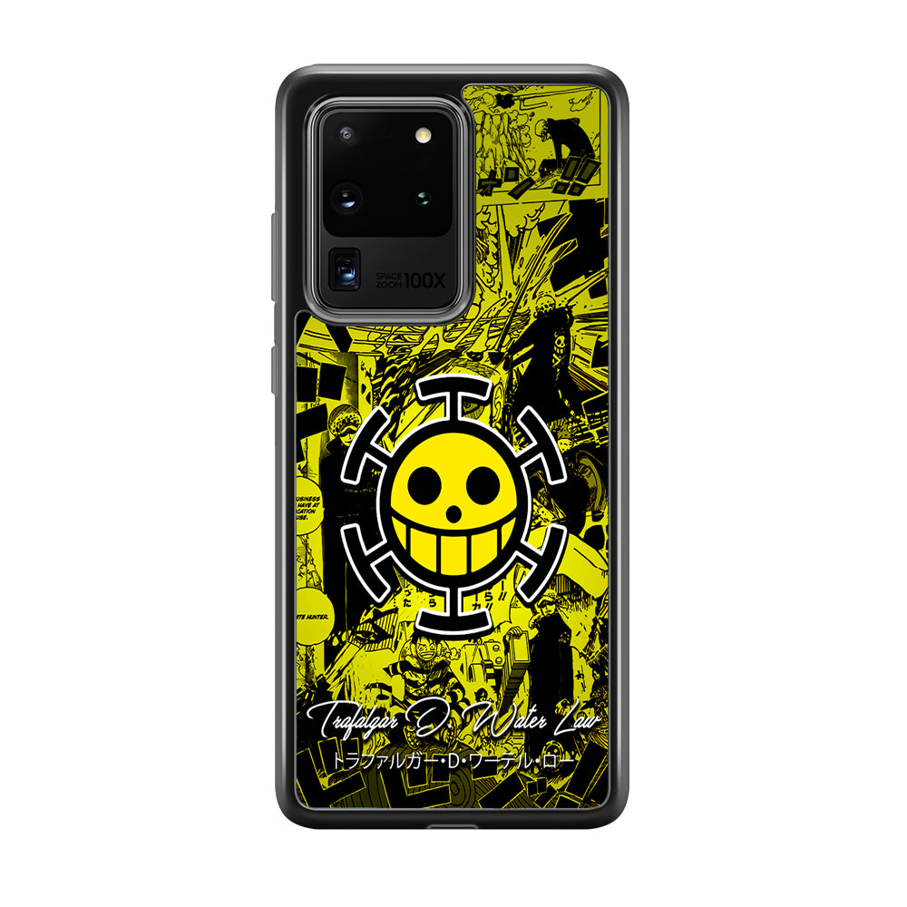 One Piece Trafalgar Law Comic Samsung Galaxy S20 Ultra Case-Phone Case-Rubber Black (2D Case)-Altracase