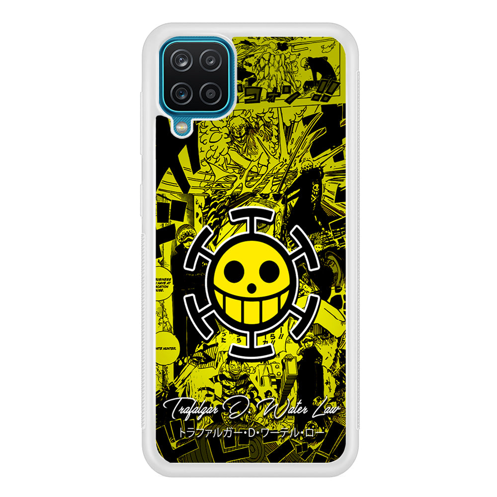 One Piece Trafalgar Law Comic Samsung Galaxy A12 Case-Phone Case-Rubber White (2D Case)-Altracase