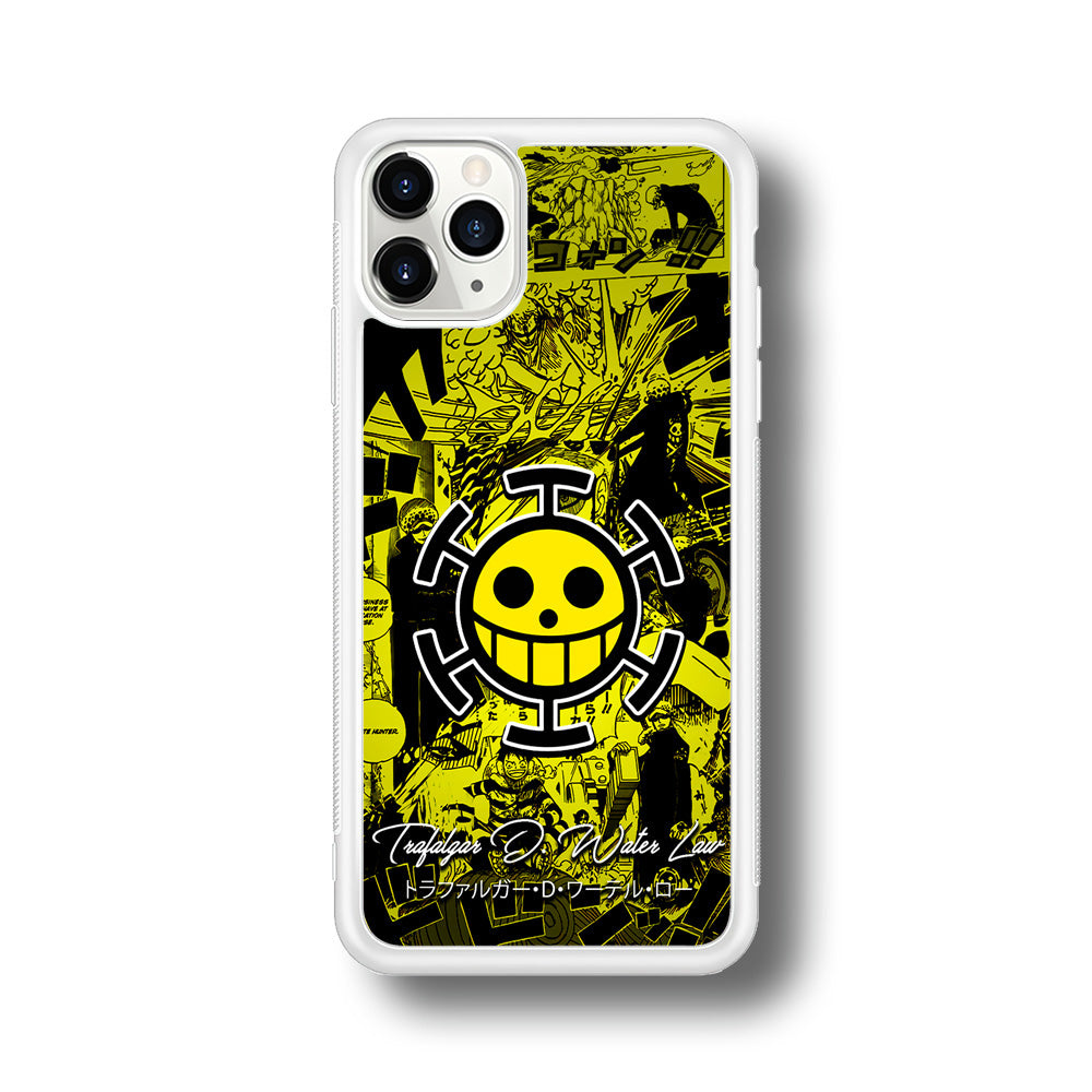 One Piece Trafalgar Law Comic iPhone 11 Pro Max Case-Phone Case-Rubber White (2D Case)-Altracase