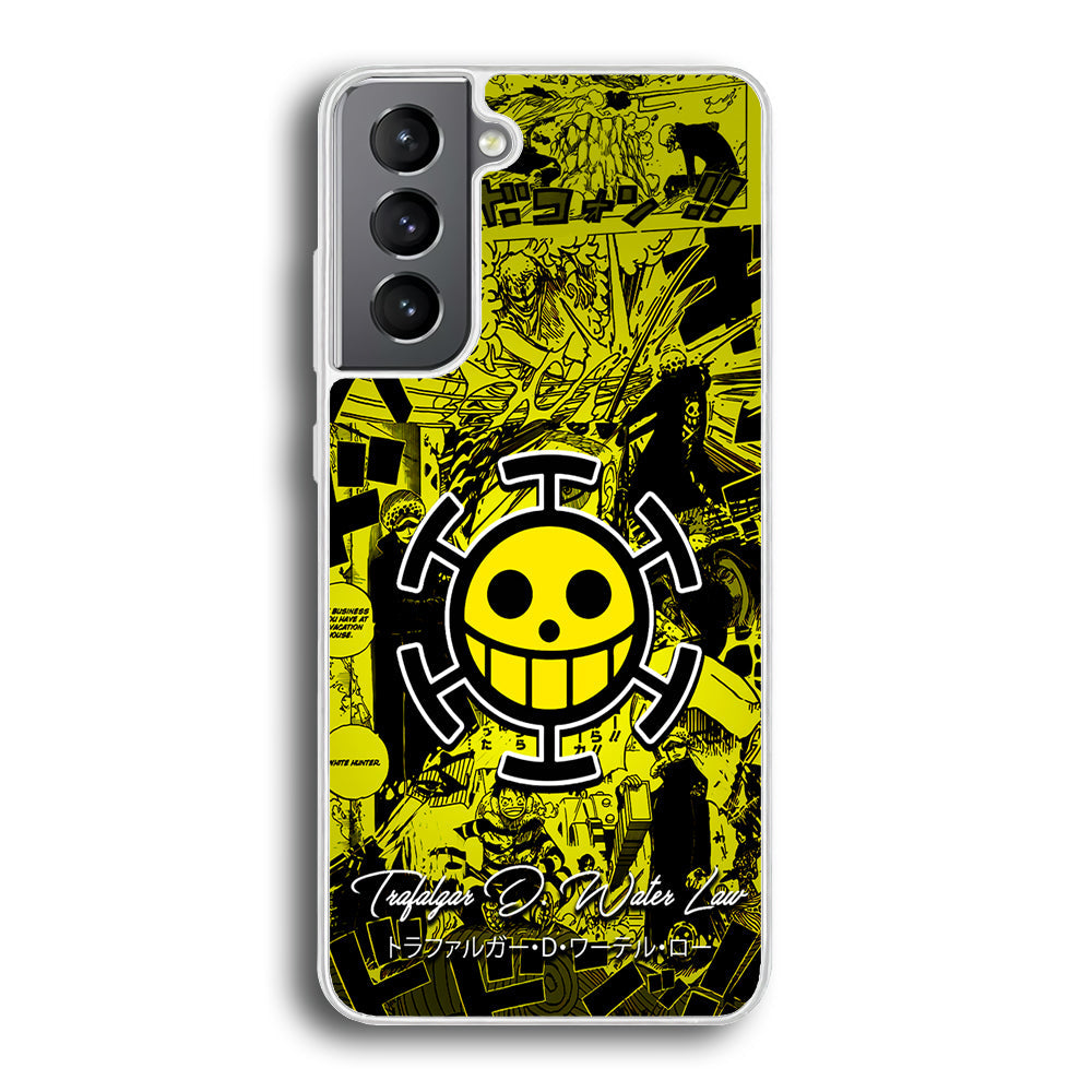 One Piece Trafalgar Law Comic Samsung Galaxy S23 Case-Phone Case-Rubber White (2D Case)-Altracase