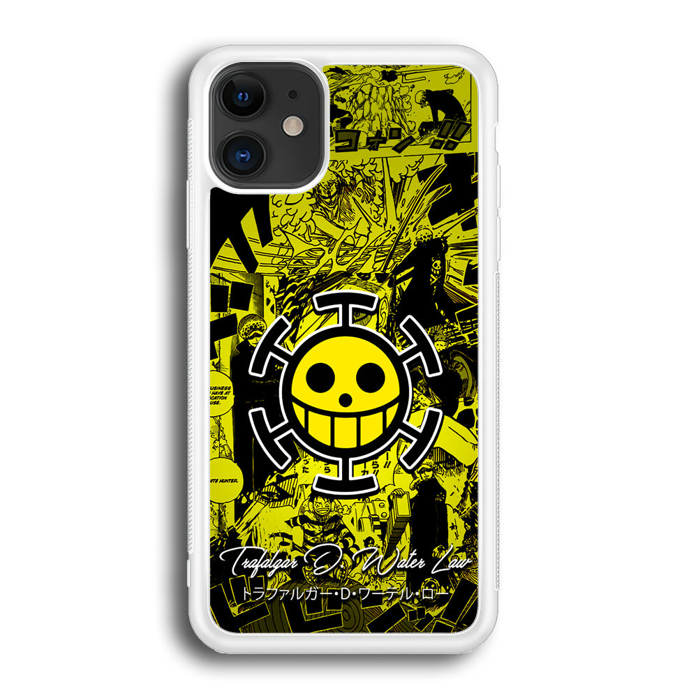 One Piece Trafalgar Law Comic iPhone 12 Mini Case-Phone Case-Rubber White (2D Case)-Altracase