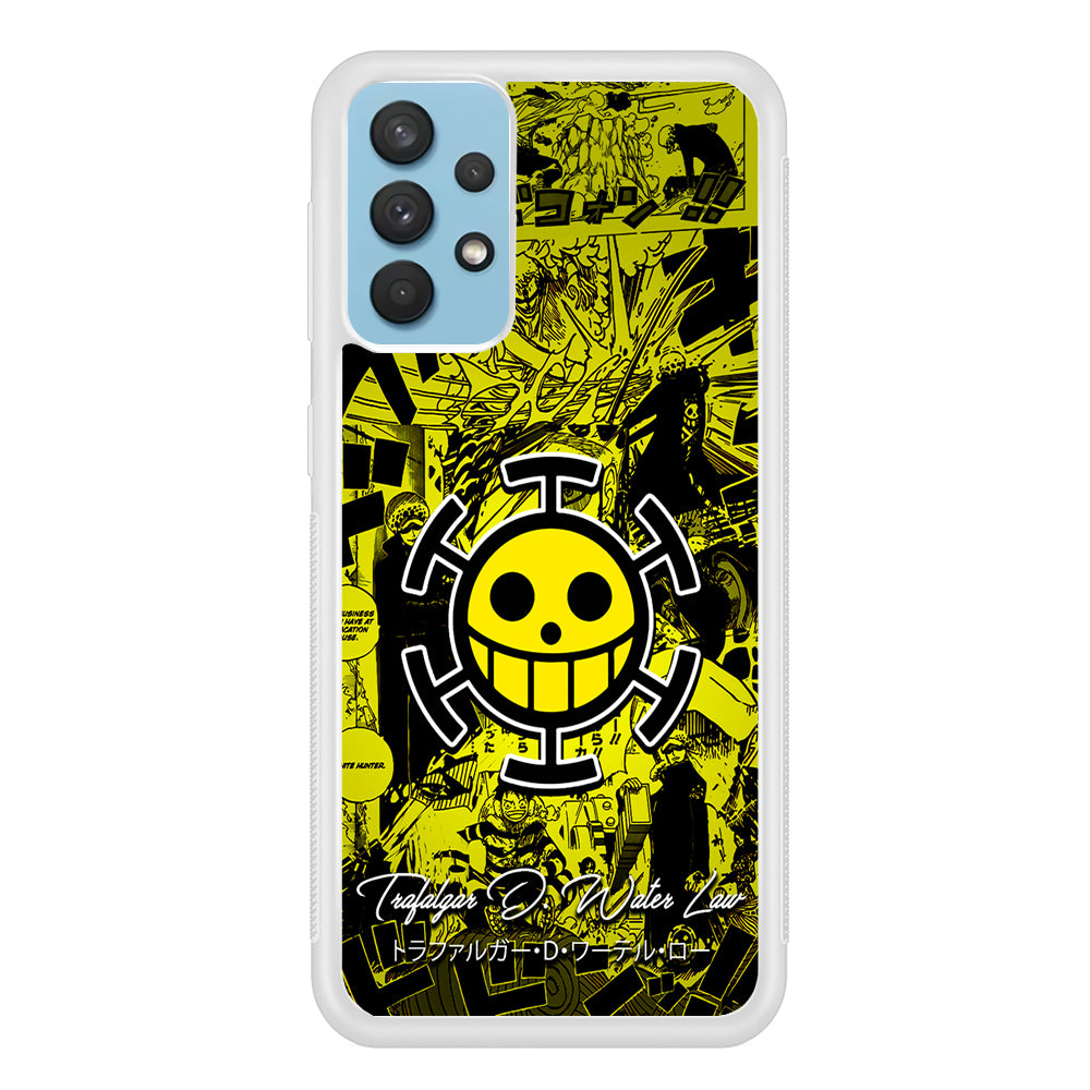 One Piece Trafalgar Law Comic Samsung Galaxy A32 Case-Phone Case-Rubber White (2D Case)-Altracase