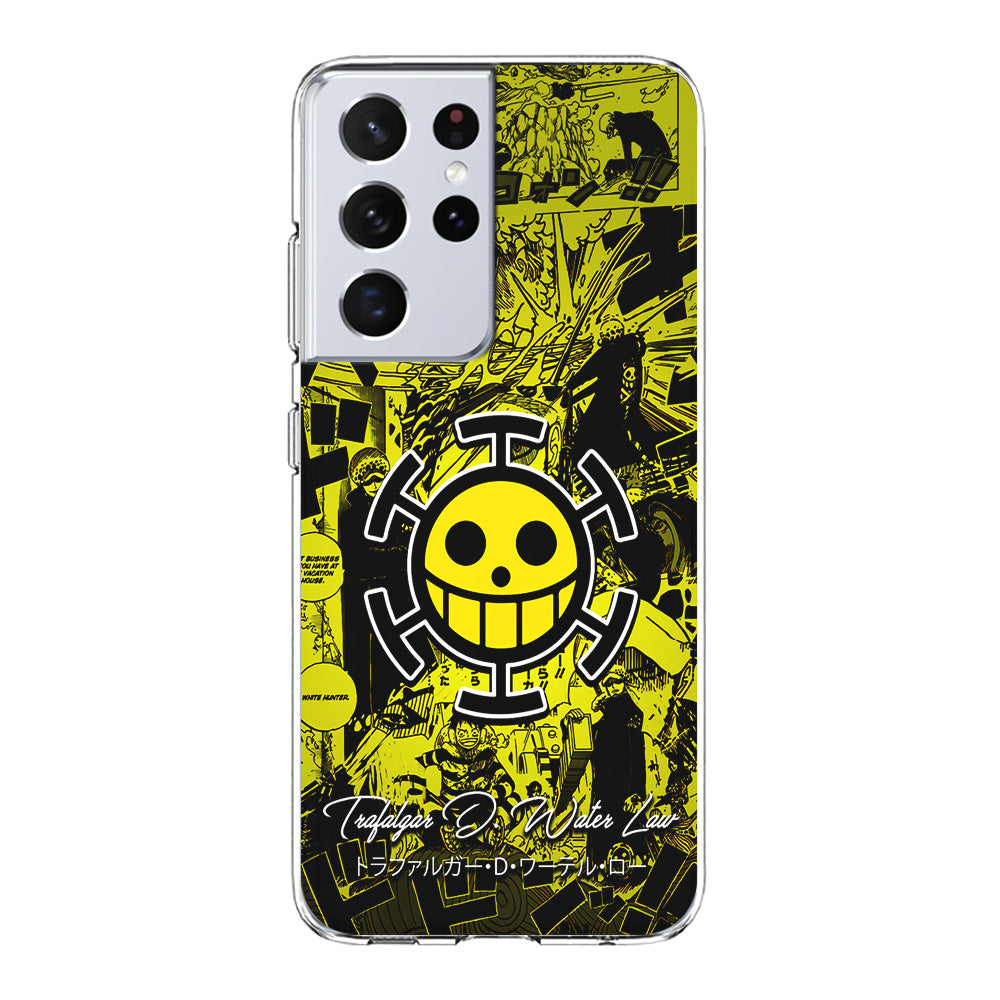 One Piece Trafalgar Law Comic Samsung Galaxy S21 Ultra Case-Phone Case-Clear Soft Case-Altracase