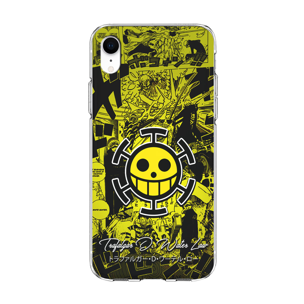 One Piece Trafalgar Law Comic iPhone XR Case-Phone Case-Clear Soft Case-Altracase