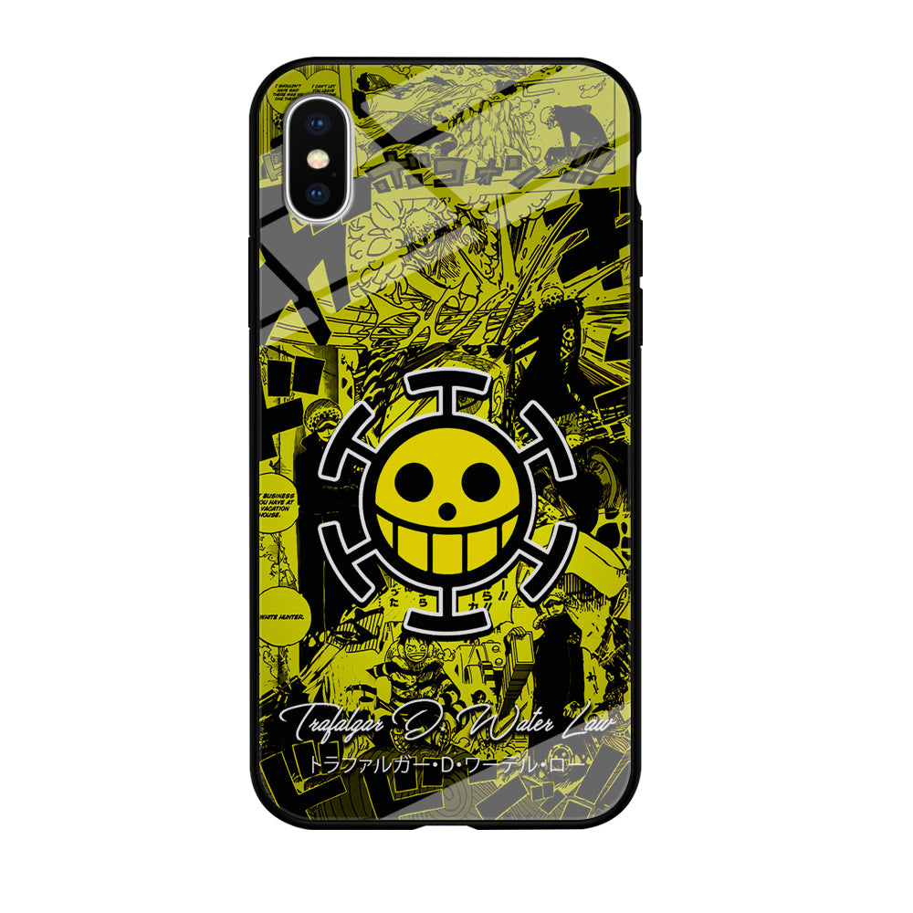 One Piece Trafalgar Law Comic iPhone Xs Case-Phone Case-Tempered Glass Case-Altracase