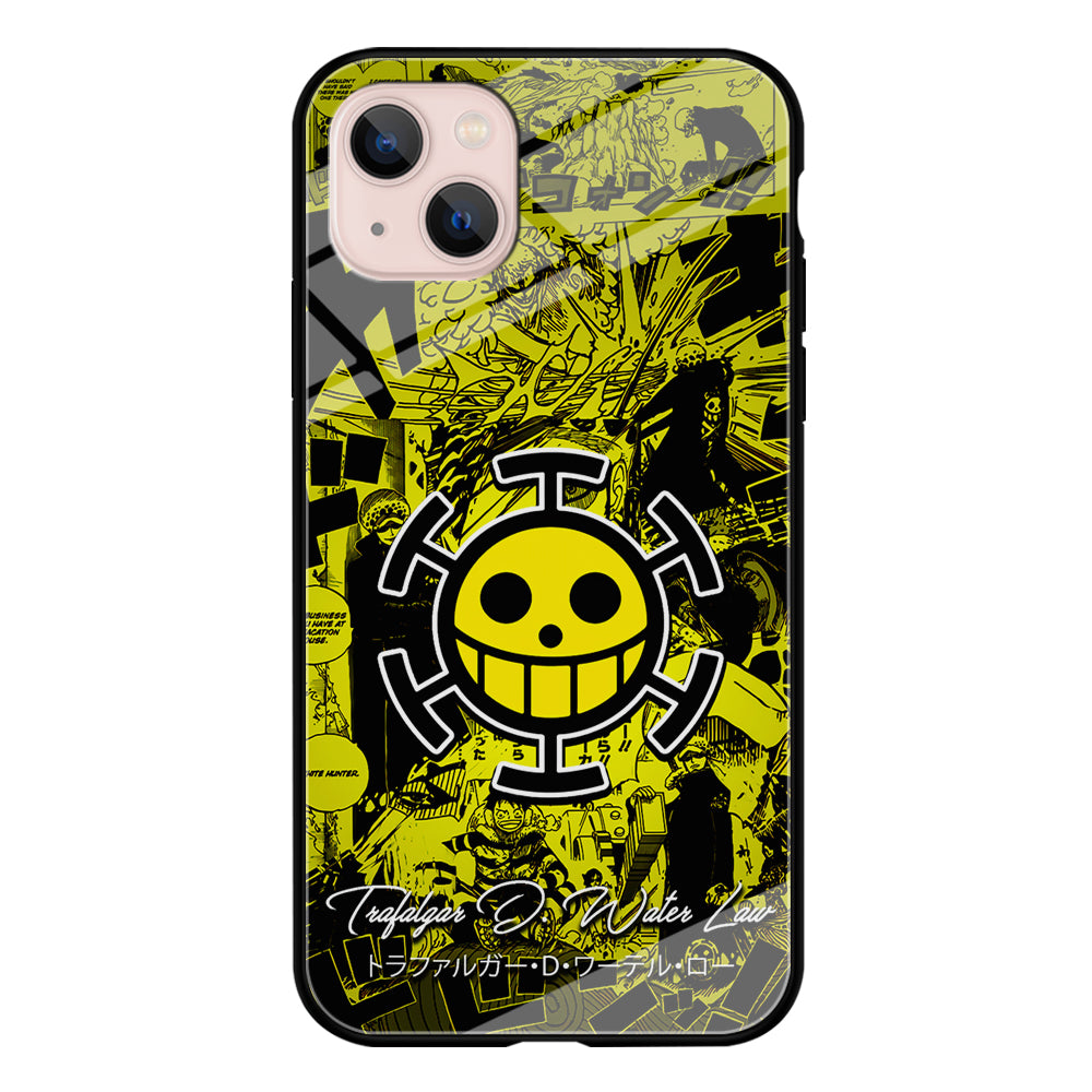 One Piece Trafalgar Law Comic iPhone 13 Mini Case-Phone Case-Tempered Glass Case-Altracase