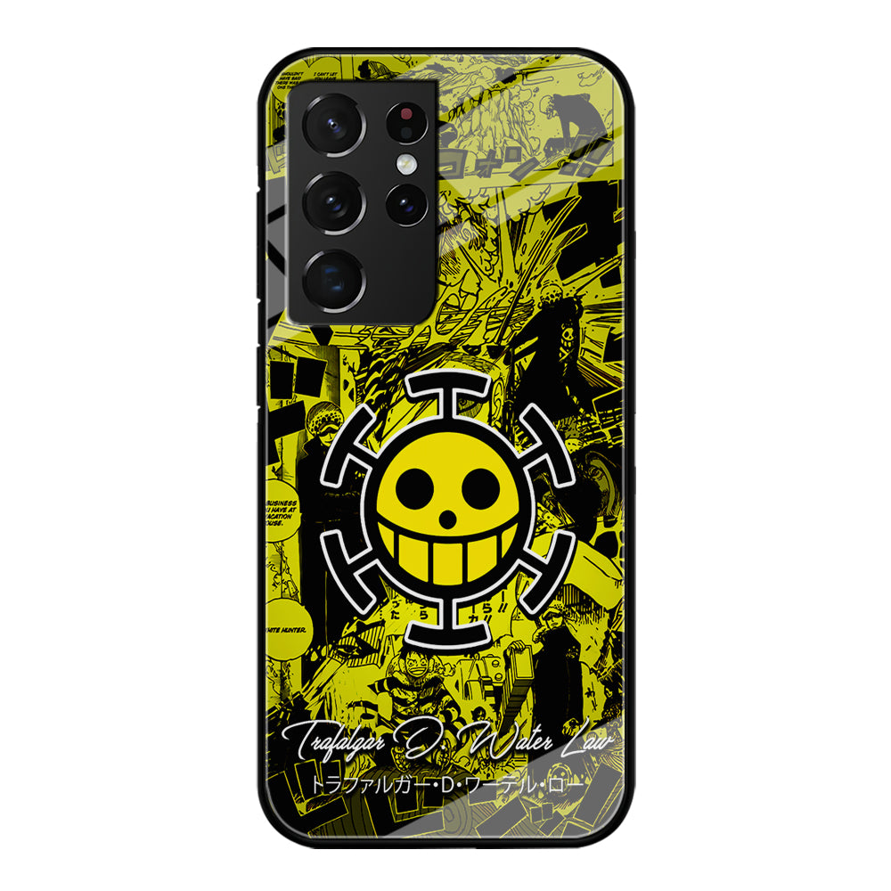 One Piece Trafalgar Law Comic Samsung Galaxy S21 Ultra Case-Phone Case-Tempered Glass Case-Altracase