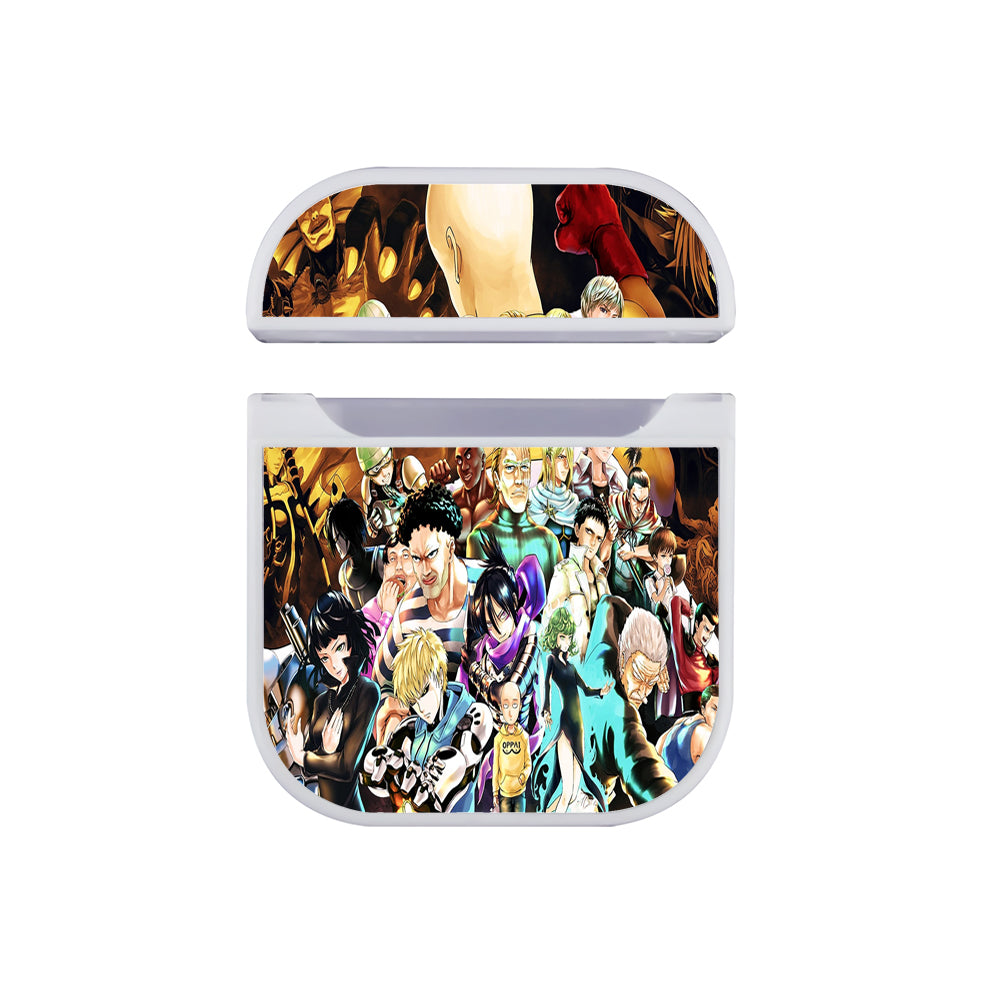 One Punch Man All Character Hard Plastic Case Cover For Apple Airpods-AirPod Case-White-Altracase