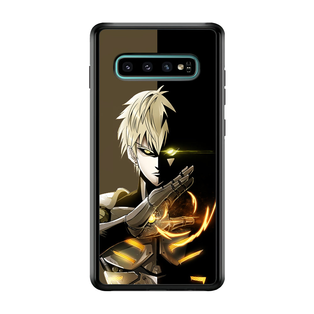 One Punch Man Genos Cyborg Samsung Galaxy S10 Case-Phone Case-Rubber Black (2D Case)-Altracase