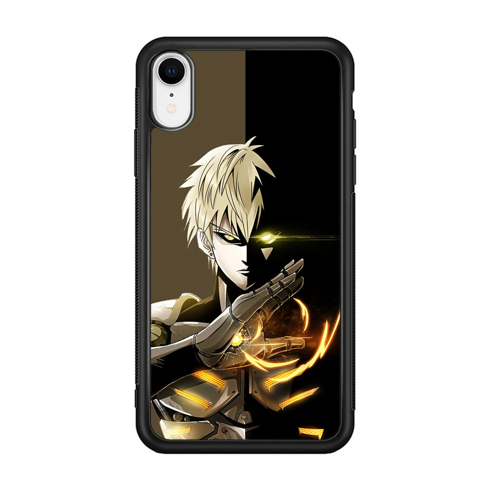 One Punch Man Genos Cyborg iPhone XR Case-Phone Case-Rubber Black (2D Case)-Altracase