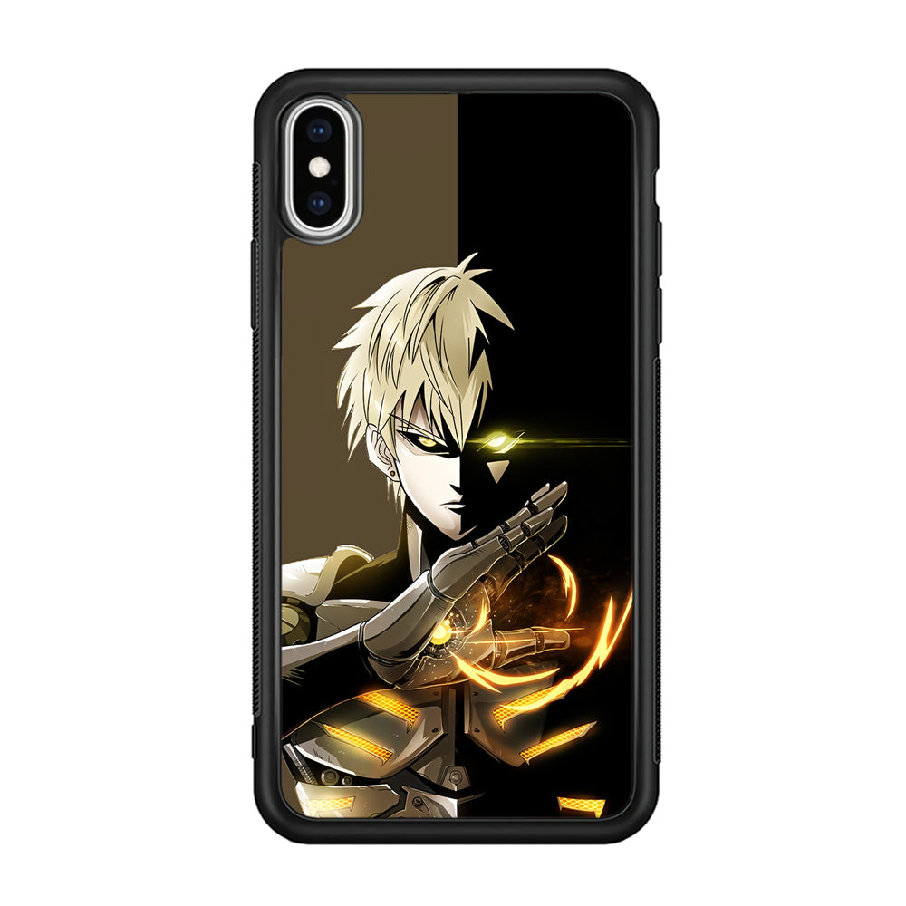 One Punch Man Genos Cyborg iPhone Xs Case-Phone Case-Rubber Black (2D Case)-Altracase