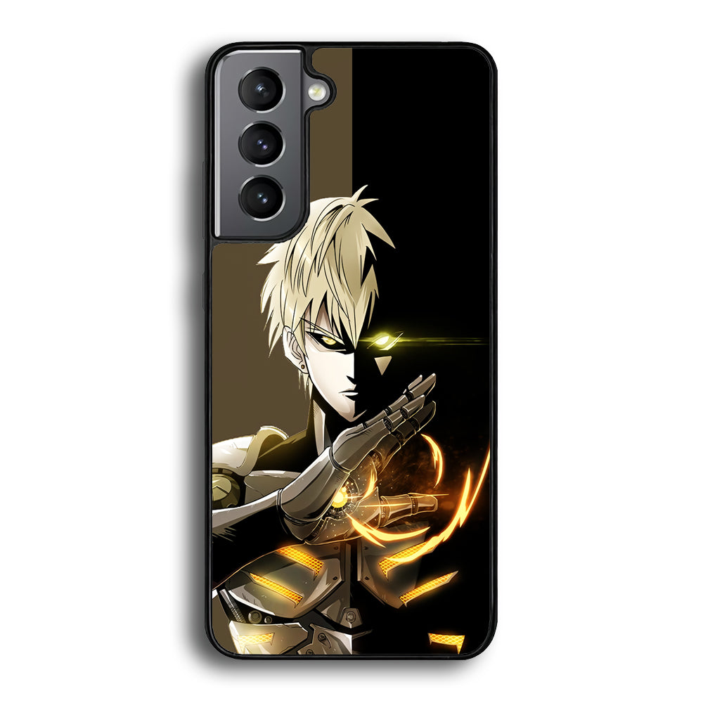 One Punch Man Genos Cyborg Samsung Galaxy S24 Case-Phone Case-Rubber Black (2D Case)-Altracase