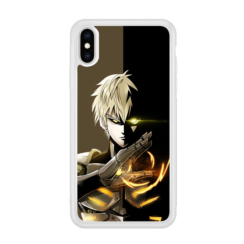 One Punch Man Genos Cyborg iPhone Xs Case-Phone Case-Rubber White (2D Case)-Altracase