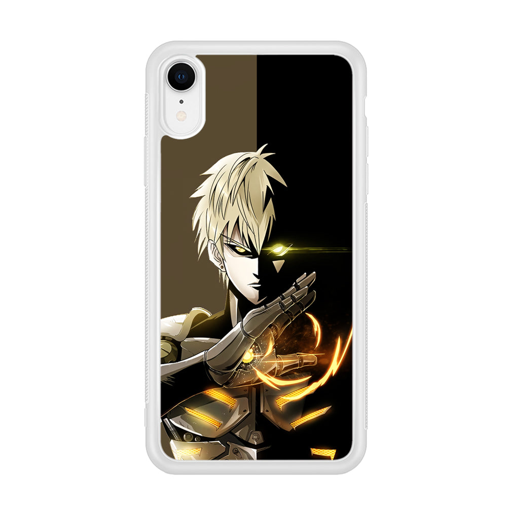 One Punch Man Genos Cyborg iPhone XR Case-Phone Case-Rubber White (2D Case)-Altracase
