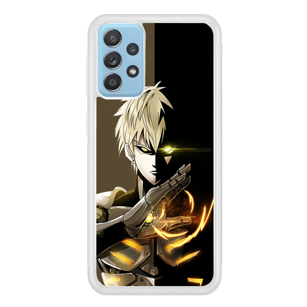 One Punch Man Genos Cyborg Samsung Galaxy A72 Case-Phone Case-Rubber White (2D Case)-Altracase