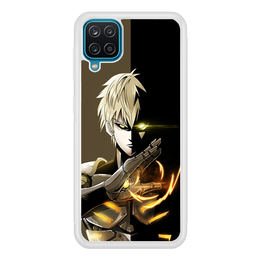 One Punch Man Genos Cyborg Samsung Galaxy A12 Case-Phone Case-Rubber White (2D Case)-Altracase