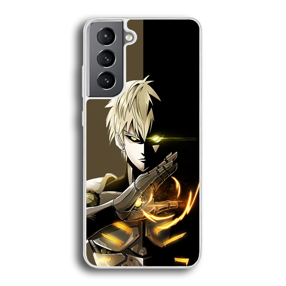 One Punch Man Genos Cyborg Samsung Galaxy S24 Case-Phone Case-Rubber White (2D Case)-Altracase