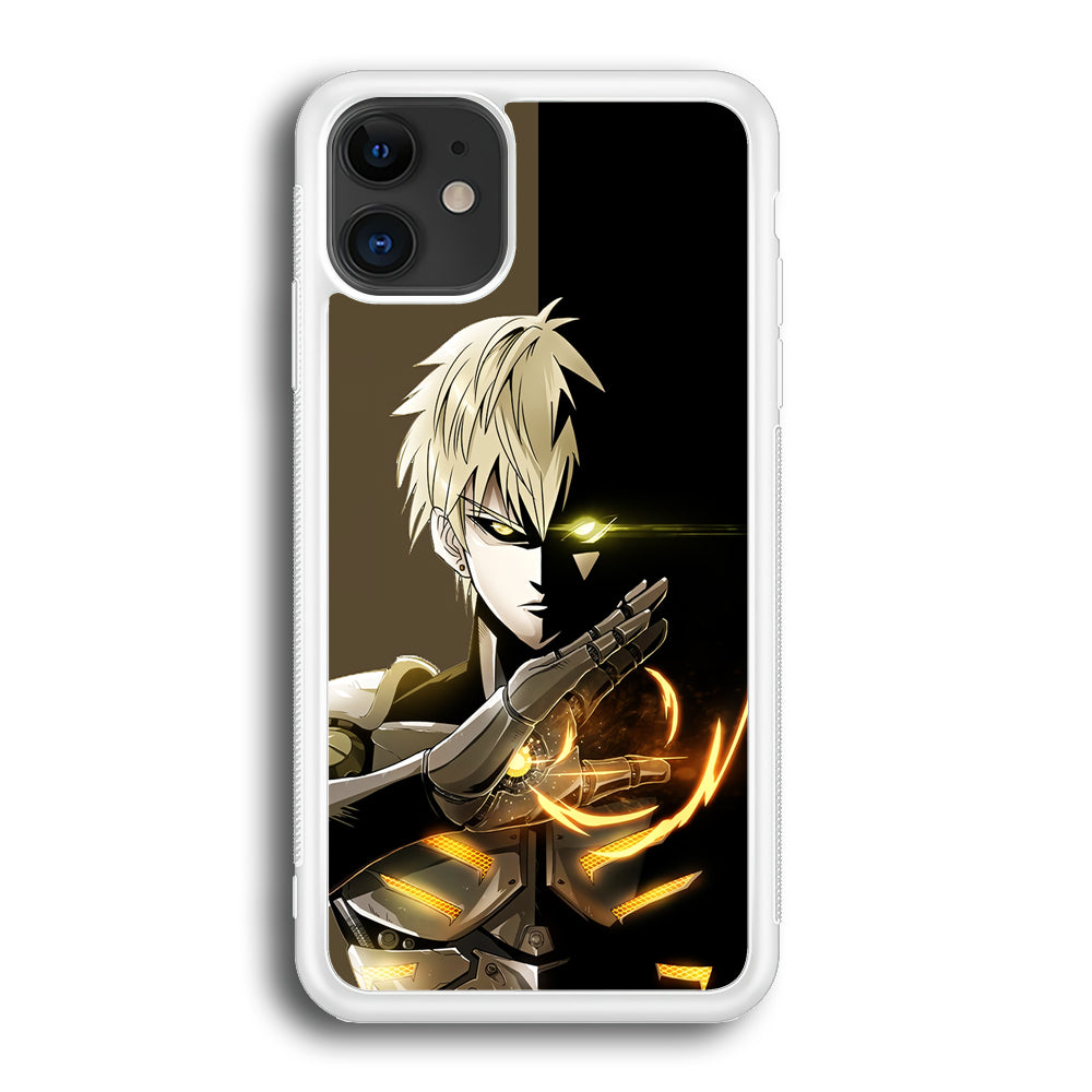 One Punch Man Genos Cyborg iPhone 12 Mini Case-Phone Case-Rubber White (2D Case)-Altracase