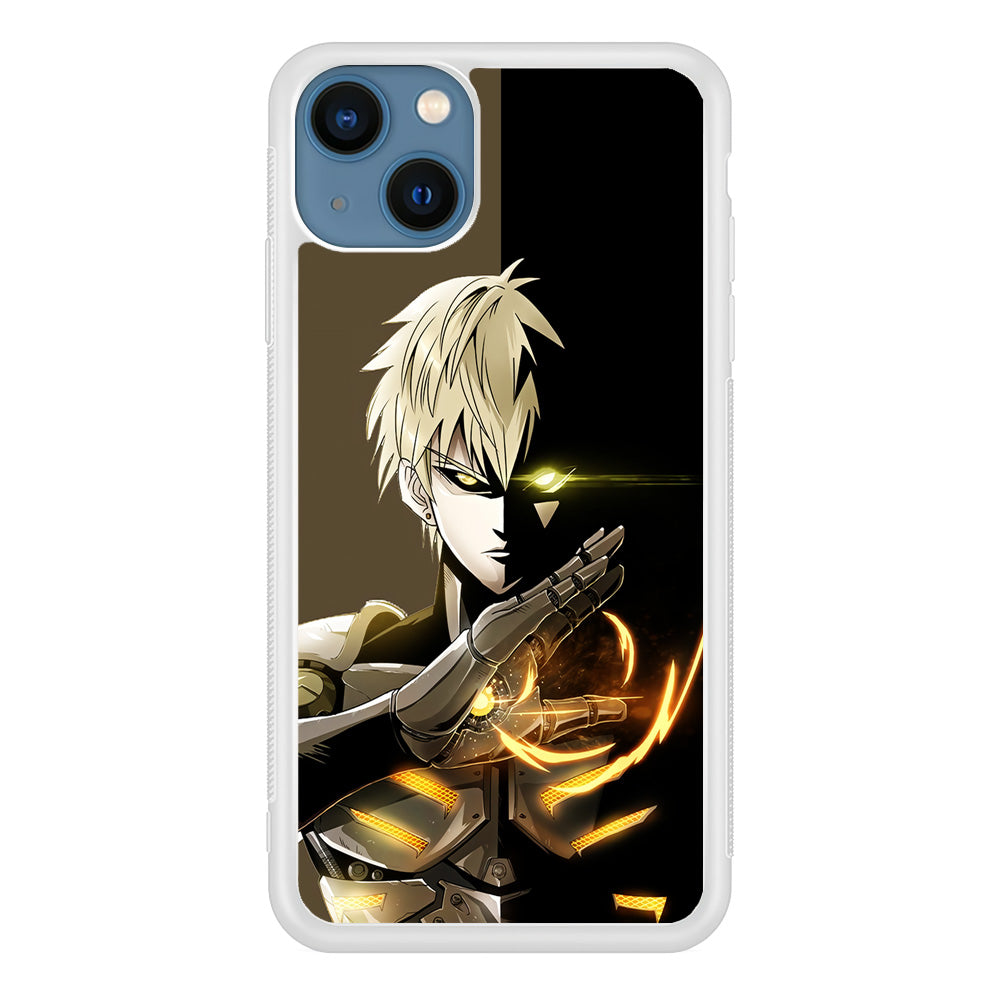 One Punch Man Genos Cyborg iPhone 13 Mini Case-Phone Case-Rubber White (2D Case)-Altracase