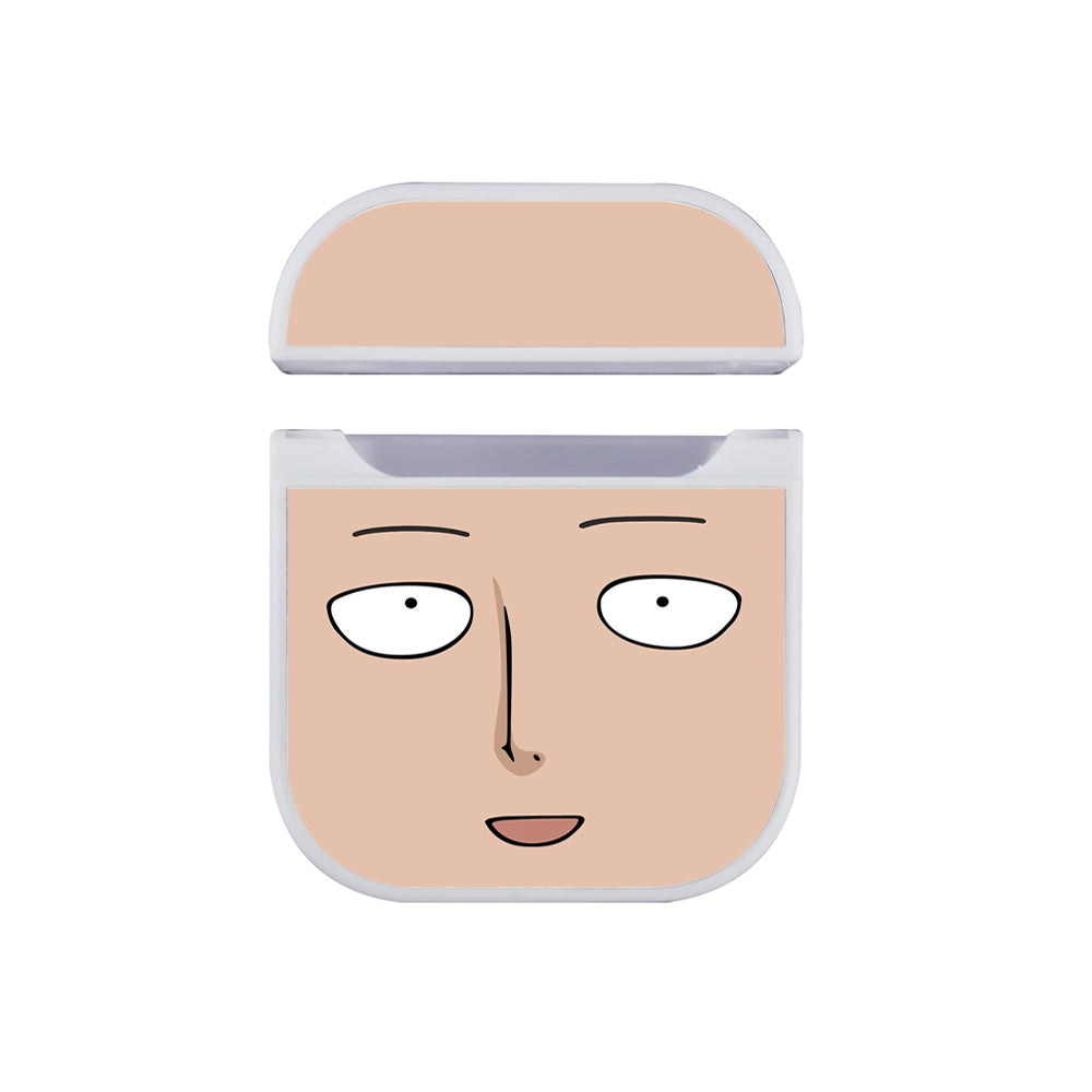 One Punch Man Saitama Face Hard Plastic Case Cover For Apple Airpods-AirPod Case-White-Altracase