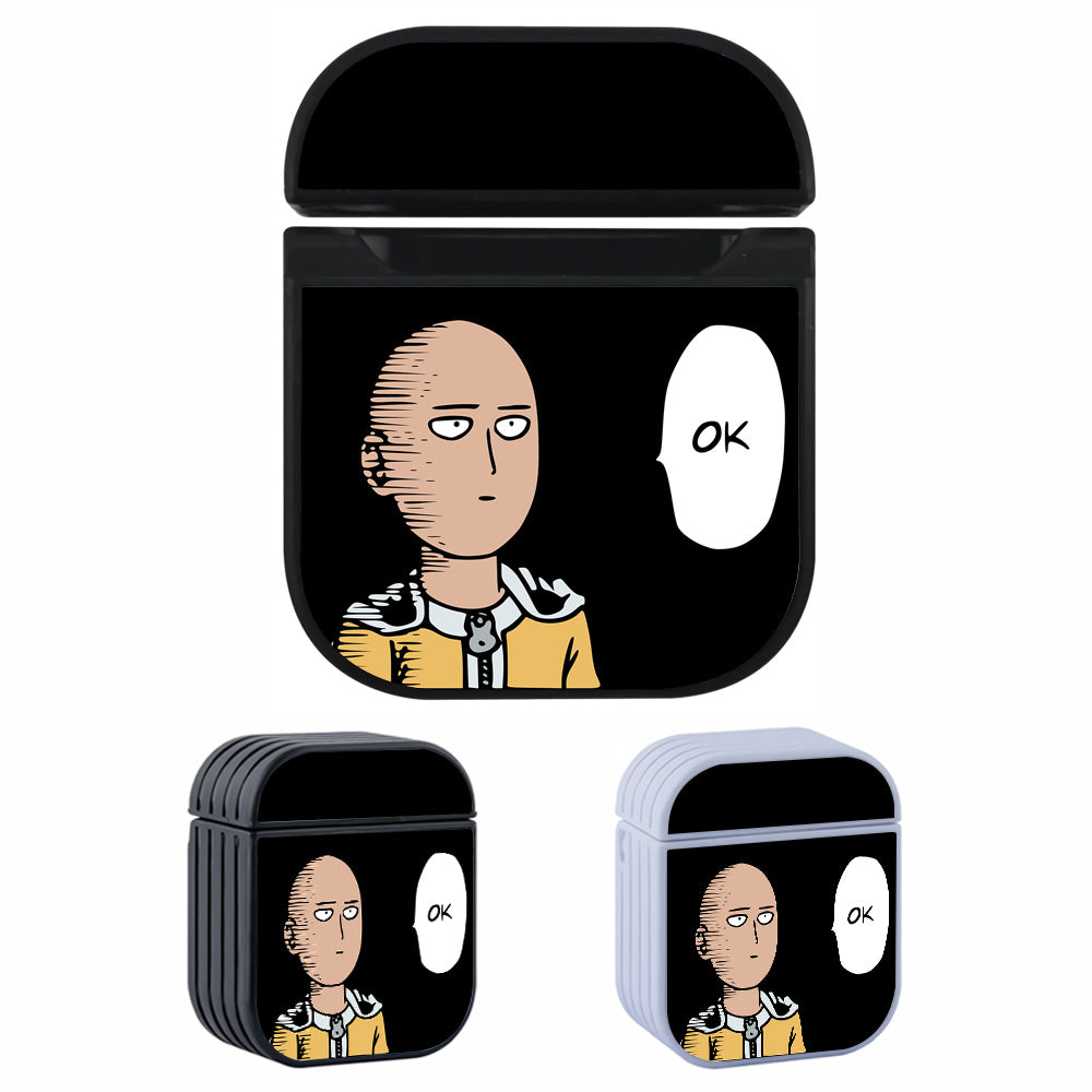 One Punch Man Saitama OK Hard Plastic Case Cover For Apple Airpods-AirPod Case-Altracase