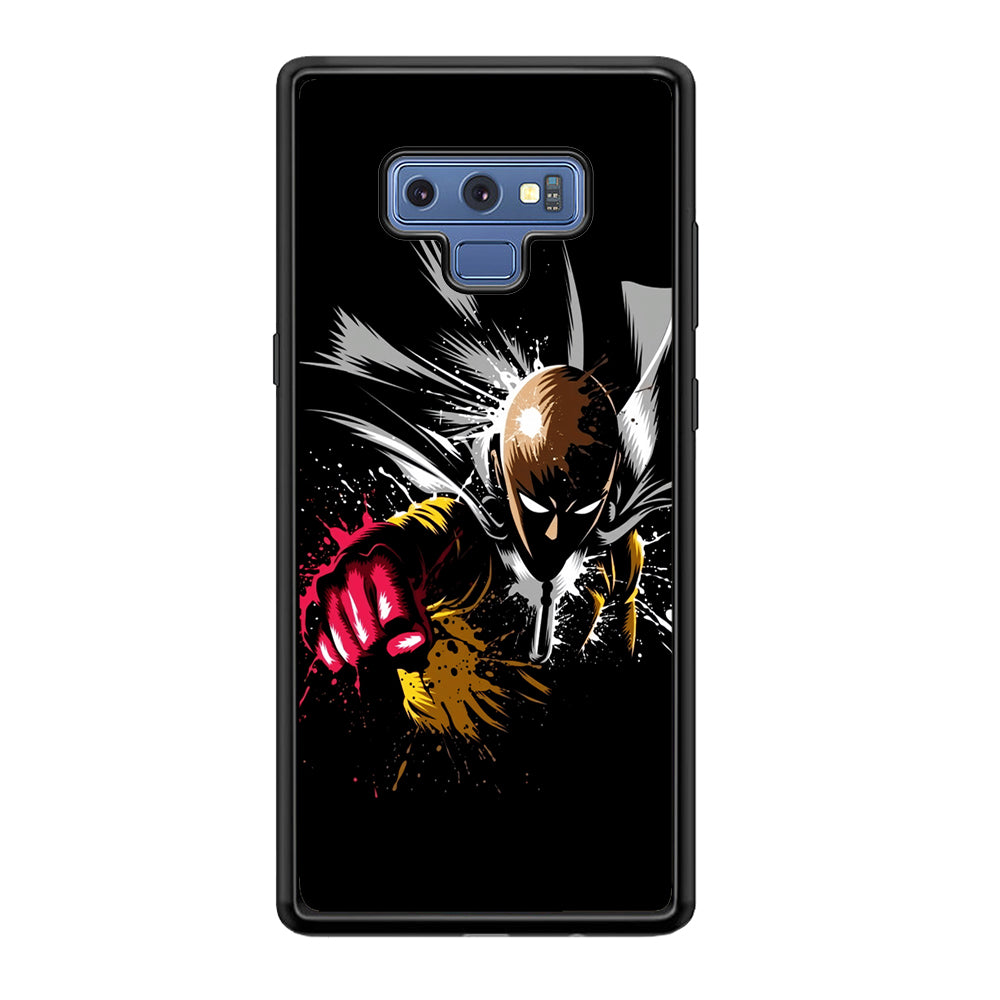 One Punch Man Saitama Painting Samsung Galaxy Note 9 Case-Phone Case-Rubber Black (2D Case)-Altracase