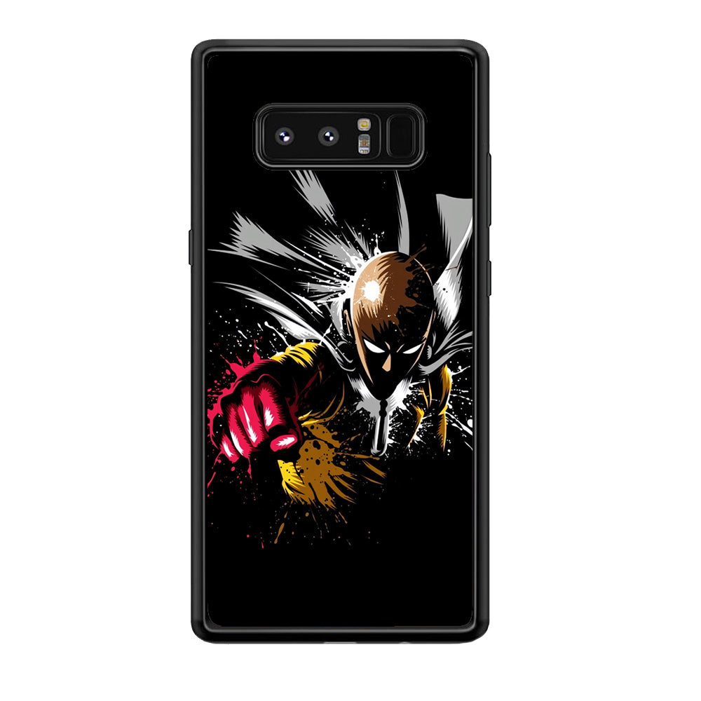 One Punch Man Saitama Painting Samsung Galaxy Note 8 Case-Phone Case-Rubber Black (2D Case)-Altracase