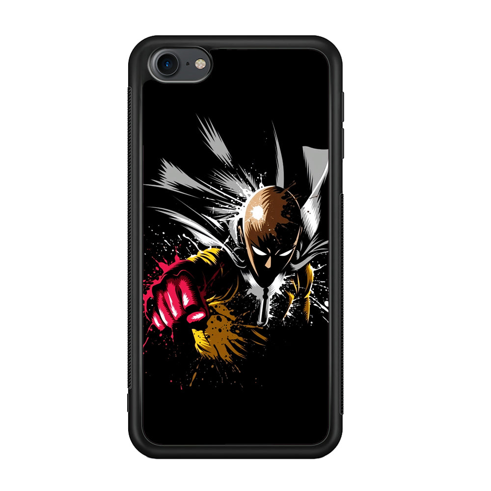 One Punch Man Saitama Painting iPod Touch 6 Case-Phone Case-Rubber Black (2D Case)-Altracase