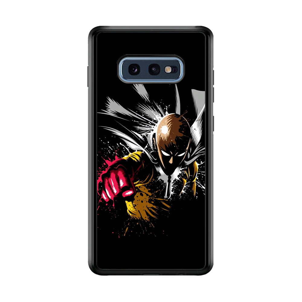 One Punch Man Saitama Painting Samsung Galaxy S10E Case-Phone Case-Rubber Black (2D Case)-Altracase