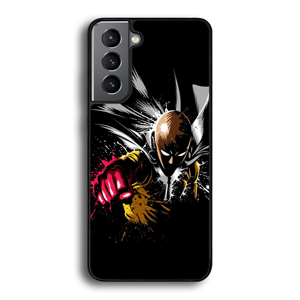 One Punch Man Saitama Painting Samsung Galaxy S25 Plus Case-Phone Case-Rubber Black (2D Case)-Altracase