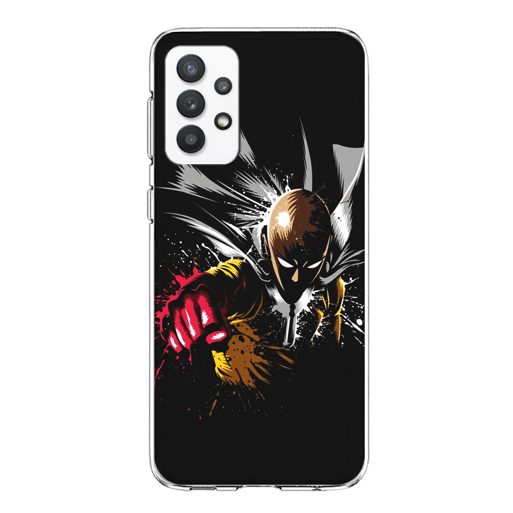 One Punch Man Saitama Painting Samsung Galaxy A32 Case-Phone Case-Clear Soft Case-Altracase