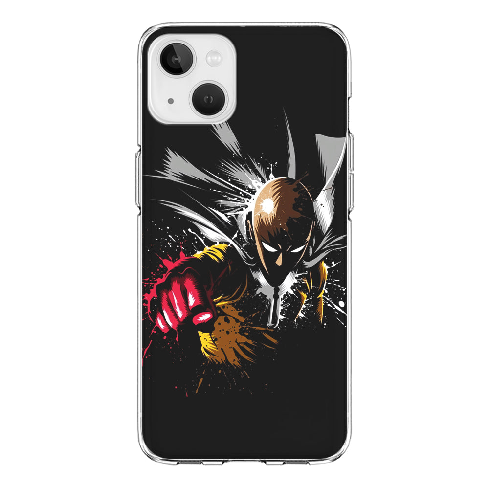 One Punch Man Saitama Painting iPhone 13 Mini Case-Phone Case-Clear Soft Case-Altracase