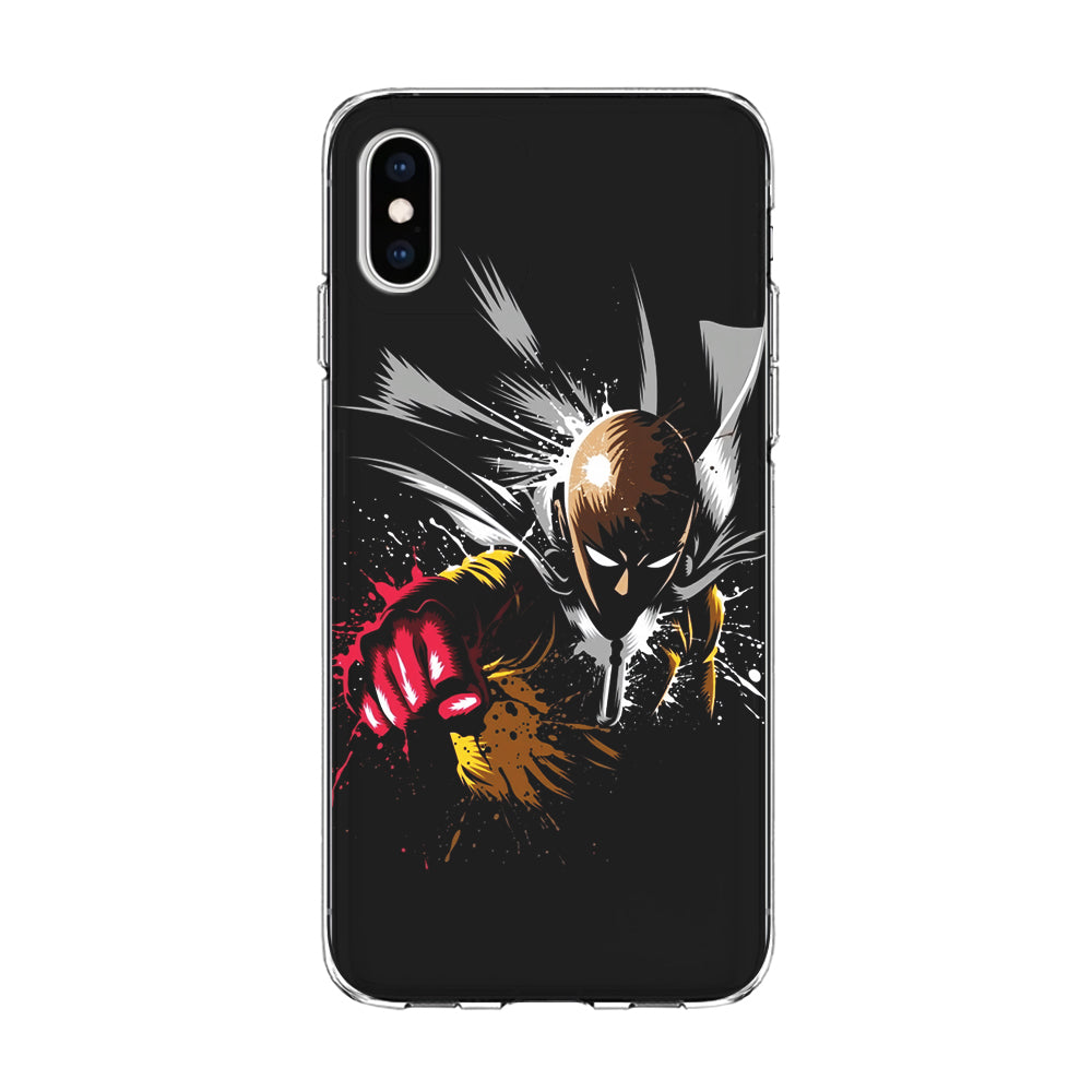 One Punch Man Saitama Painting iPhone Xs Case-Phone Case-Clear Soft Case-Altracase