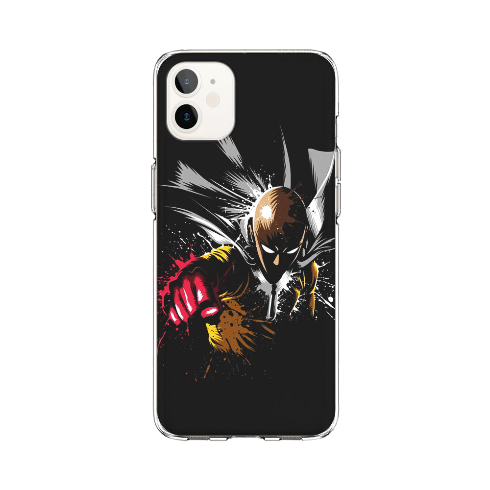 One Punch Man Saitama Painting iPhone 12 Mini Case-Phone Case-Clear Soft Case-Altracase