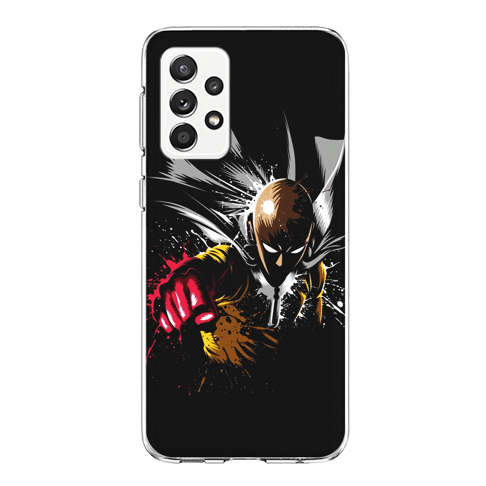 One Punch Man Saitama Painting Samsung Galaxy A72 Case-Phone Case-Clear Soft Case-Altracase