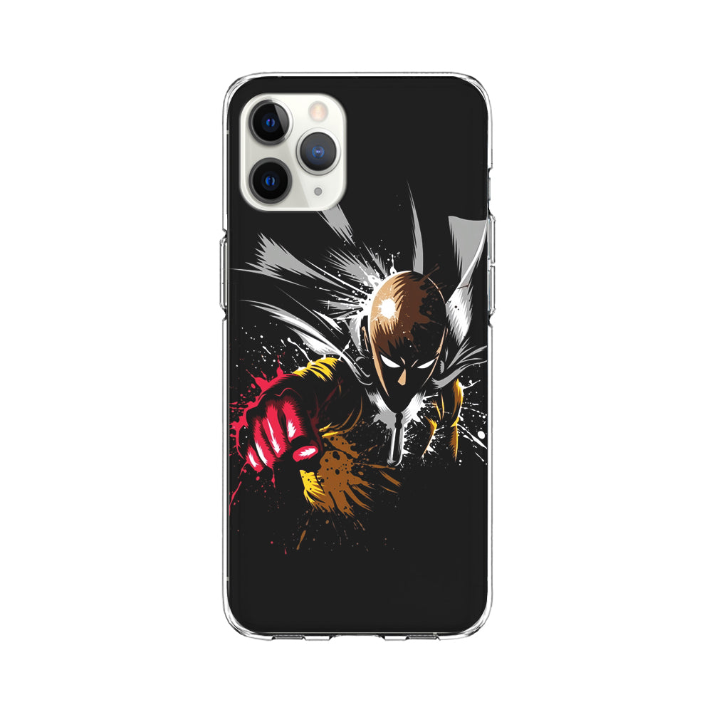 One Punch Man Saitama Painting iPhone 11 Pro Case-Phone Case-Clear Soft Case-Altracase